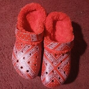 Red Bandana Pattern Clogs